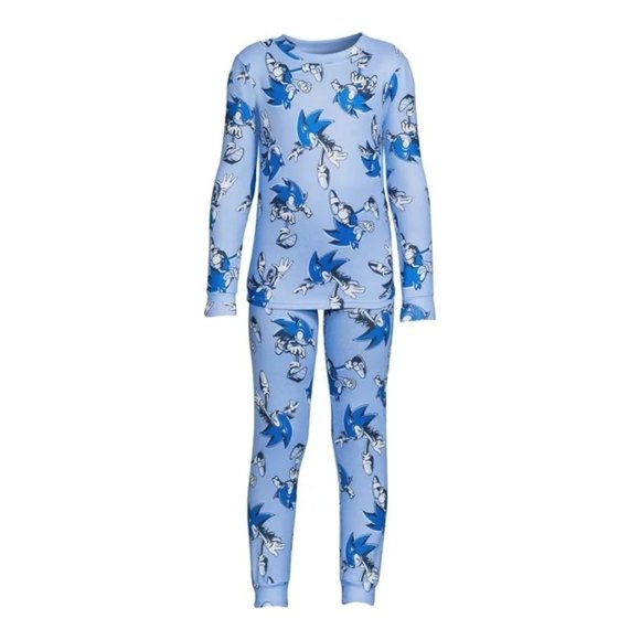 Boys Girls 2  pc SONIC the HEDGEHOG All Over Print Tight Fit Pajamas Size 4 NWT - Picture 4 of 4